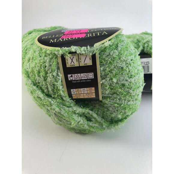 Lot of 3 Skeins: Sensation Bellezza Collection Margherita Green. Made in Italy, - Picture 3 of 3
